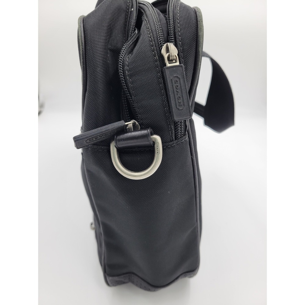 Coach Voyager Messenger Laptop Travel Commuter Bag Black - Picture 4 of 12